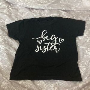 Big Sister Black T-Shirt